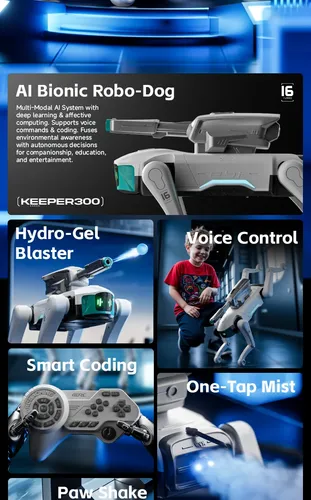 Perro Robótico Inteligente Keeper300 Comando Por Voz 2.4ghz Perro Gris - Imagen 5