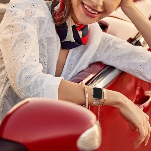 Pulsera Metalica Compatible Con Apple Watch 38mm A 40mm Suela 2.3 Cm - Imagen 4