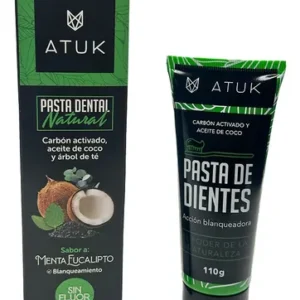 Pasta De Dientes Dental Atuk Carbón Activado Coco Sin Flúor