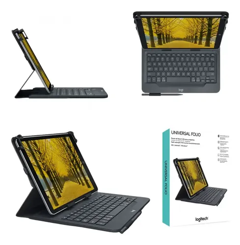 Estuche +teclado Compatible Con iPad Tablet 10 U 11 Pulgadas Negro - Imagen 6