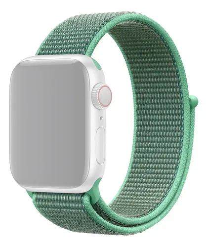 Pulsera De Nylon Compatible Con Apple Watch 42mm / 44mm Menta 2.3 Cm