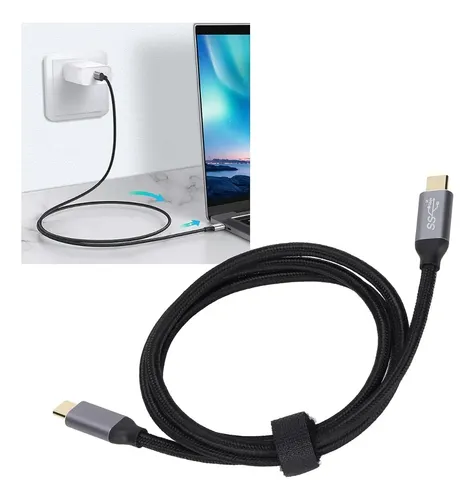 Cable Usb-c A Usb-c 3m Compatible Macbook iPad iPhone Negro Negro - Imagen 4