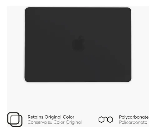 Estuche Protector Macbook M2 M3 M4 M5 Air 13.6 A2681 Negro - Imagen 3