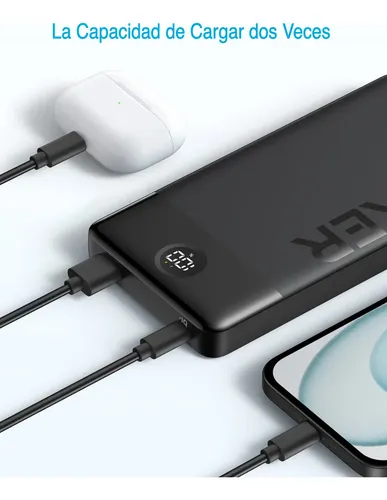 Banco De Energia Anker Powerbank A1237 10.000mah 12w 2-port Negro - Imagen 7