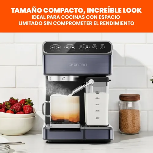Cafetera Chefman Barista Pro Digital 6 En 1 Automatica 1.8 L Azul - Imagen 4
