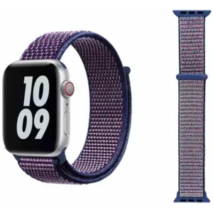 Pulsera De Nylon Compatible Con Apple Watch 38mm / 40mm Morado 2.3 Cm