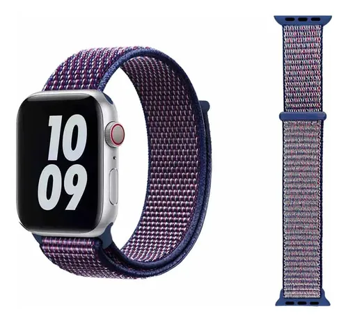 Pulsera De Nylon Compatible Con Apple Watch 38mm / 40mm Morado 2.3 Cm