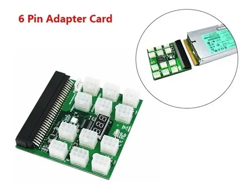 12x6 Pcie Consola Placa De Poder Para Fuente Hp 1200w Verde - Imagen 4