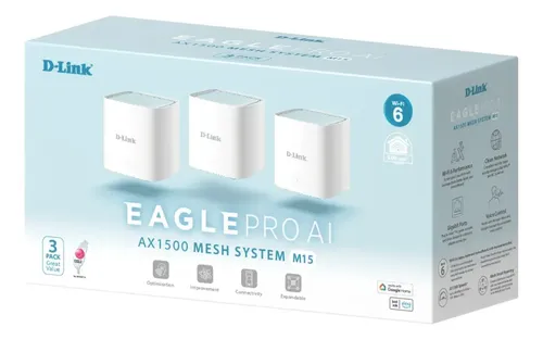 Wi-fi Mesh D-link M15-3 Eagle Pro Ai Wifi 6 Ax1500 (3pack)