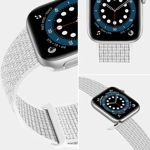 Pulsera De Nylon Compatible Con Apple Watch 38mm / 40mm Gris 2.3 Cm - Imagen 4