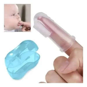 Cepillo De Dientes De Dedo Para Bebé Con Estuche Transparente