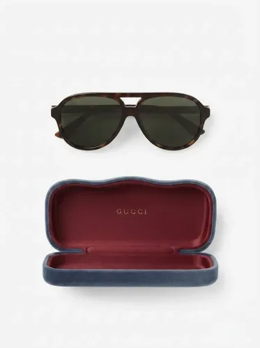 Gafas De Sol Gucci Originales Gg0688s Elegancia Premium Océano Marrón Verde Oscuro Café - Imagen 2