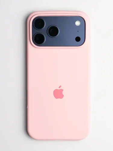 Estuche Case Carcasa Silicona Compatible Con iPhone 17 Pro Rosa Pálido Liso