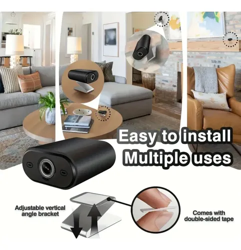 Mini Cámara Ip Seguridad Wi-fi X8 Usb-c Visión Nocturna 480p Negro - Imagen 3