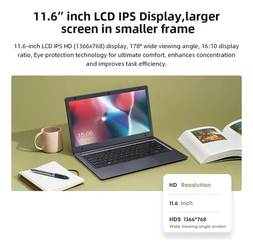 Laptop Chuwi Herobook Air 11.6 4gb Ram 128gb Ssd Intel N4020 Gris - Imagen 5