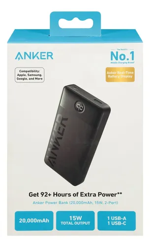 Powerbank Anker 20000 Mah A1363 Bateria Externa Puerto Usb Negro
