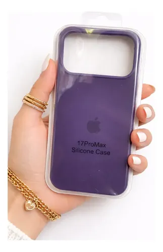 Estuche Case Carcasa Silicona Compatible iPhone 17 Pro Max Morado - Imagen 2