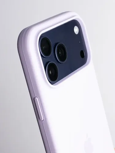 Estuche Case Carcasa Silicona Compatible Con iPhone 17 Pro Lila Liso - Imagen 2