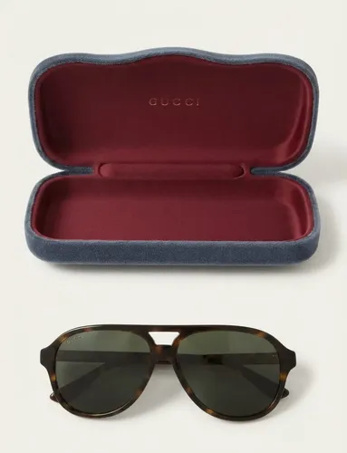 Gafas De Sol Gucci Originales Gg0688s Elegancia Premium Océano Marrón Verde Oscuro Café