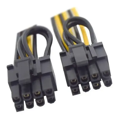 Cable De Poder Pci Express 6 Pin A 2 * 8 Pines Gpu Molex Negro - Imagen 8