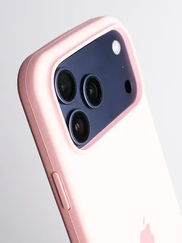 Estuche Case Carcasa Silicona Compatible Con iPhone 17 Pro Rosa Pálido Liso - Imagen 3