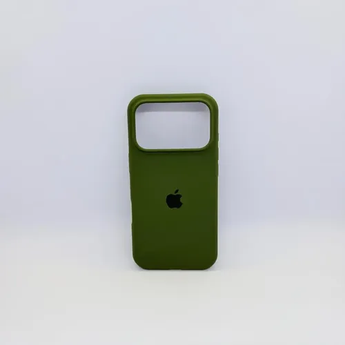 Estuche Case Carcasa Silicona Compatible Con iPhone 17 Pro Verde Musgo Liso - Imagen 2