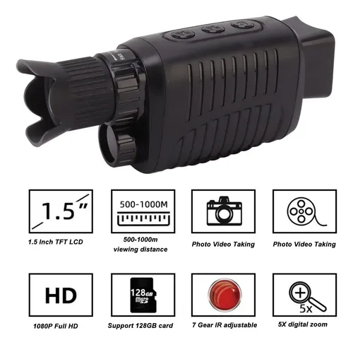 Camara Visor Nocturno Infrarrojo Telescopico 1080p 128gb - Imagen 3