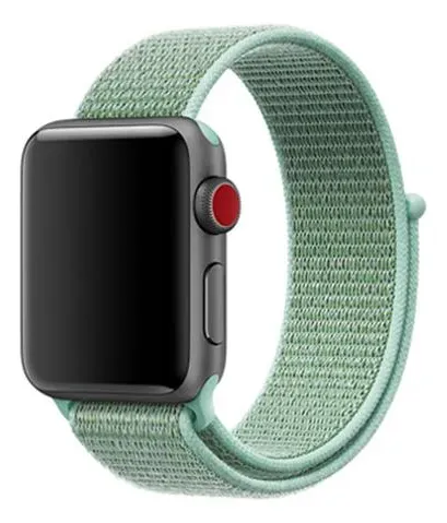 Pulsera De Nylon Compatible Con Apple Watch 42mm / 44mm Menta 2.3 Cm - Imagen 2