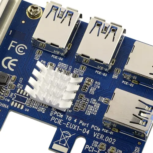 Expansor Gpu Riser Ubit Pcie C 4pin Pci E 16x A Usb Mineria Azul - Imagen 4