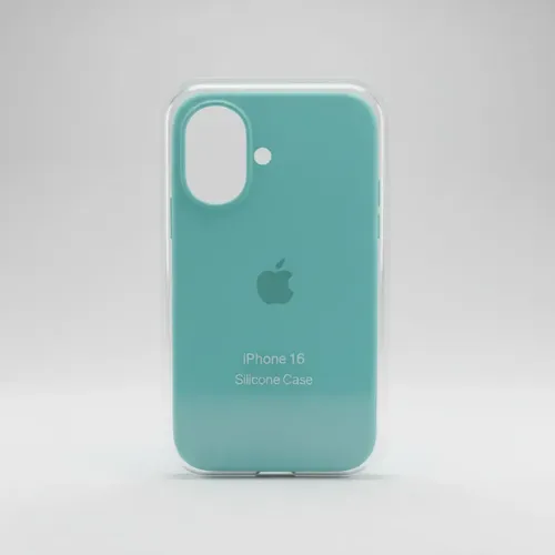 Estuche Case Carcasa Silicona Compatible Con iPhone 16 Turquesa Liso - Imagen 4