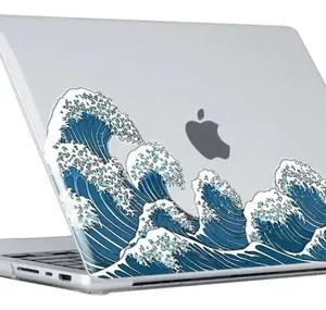 Estuche Protector Macbook M1 M2 M3 M4 M5 Pro Max 16.2  A2485 Logo Olas