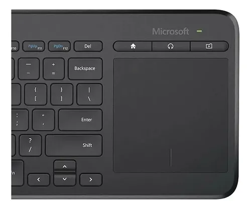 Teclado Inalambrico Microsoft Con Touchpad Mouse Incorporado Negro