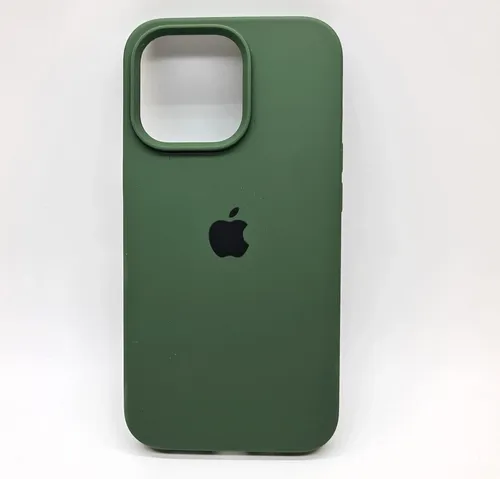 Estuche Case Carcasa Silicona Compatible Con 15 Pro Max Verde Musgo - Imagen 2