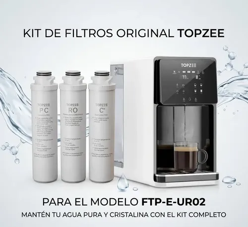 Kit Filtros Topzee Original Purificador De Agua Ftp-e-ur02 Blanco - Imagen 3