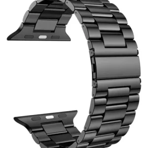Pulsera Metalica Compatible Con Apple Watch 38mm A 40mm Negro 2.3 Cm