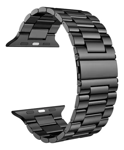 Pulsera Metalica Compatible Con Apple Watch 38mm A 40mm Negro 2.3 Cm