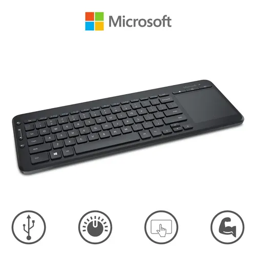 Teclado Inalambrico Microsoft Con Touchpad Mouse Incorporado Negro - Imagen 7