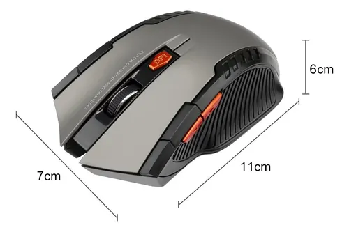 Mouse Gamer Inalámbrico Gaming 6 Botones 1600dpi Gris - Imagen 3