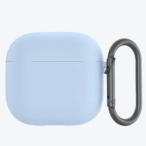 Estuche Protector Silicona Compatible Con AirPods Pro3 Apple Azul Claro Liso
