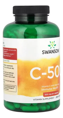 Vitamina C Swanson 500 Mg 250 Capsulas Original Suplemento Sin Sabor - Imagen 8