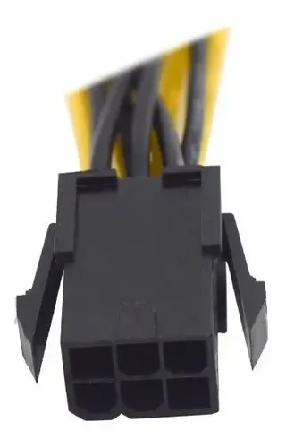 Cable De Poder Pci Express 6 Pin A 2 * 8 Pines Gpu Molex Negro - Imagen 7