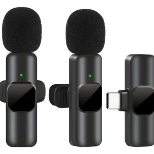Kit Microfonos Inalambrico Multimedia K9 Solapero Tipo C Negro