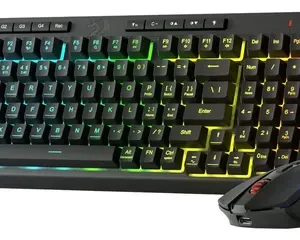 Teclado Y Mouse Gamer Redragon Mecanico Rgb Inalámbrico Negro