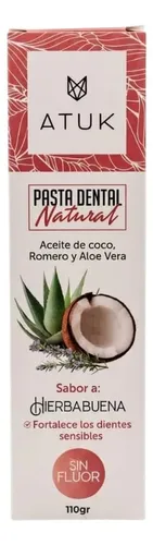 Atuk Pasta De Dientes Dental Coco Aloe Vera Sin Flúor - Imagen 3