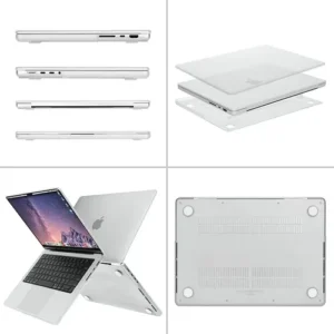 Protector Estuche Macbook M1 M2 M3 M4 Pro 14.2 Rígido A2442 Blanco