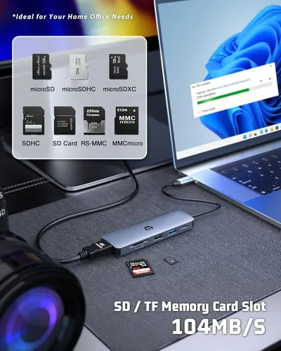 Adaptador Oditton Multipuerto Usb-c 4k Hdmi 6 En 1 Apple - Imagen 7