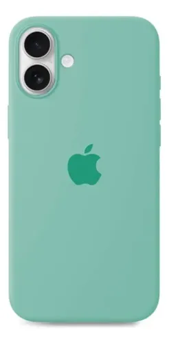 Estuche Case Carcasa Silicona Compatible Con iPhone 16 Turquesa Liso