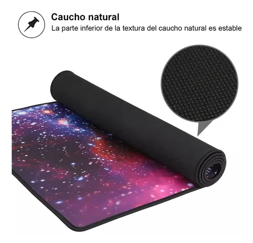 Mouse Pad Gamer Galaxia Morado Grande Premium 80*30 Cosido Negro Galaxia - Imagen 7