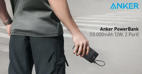 Banco De Energia Anker Powerbank A1237 10.000mah 12w 2-port Negro - Imagen 8