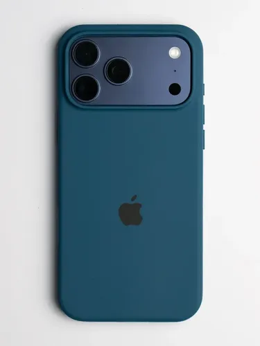 Estuche Case Carcasa Silicona Compatible Con iPhone 17 Pro Azul Marino Liso